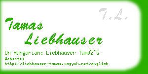 tamas liebhauser business card